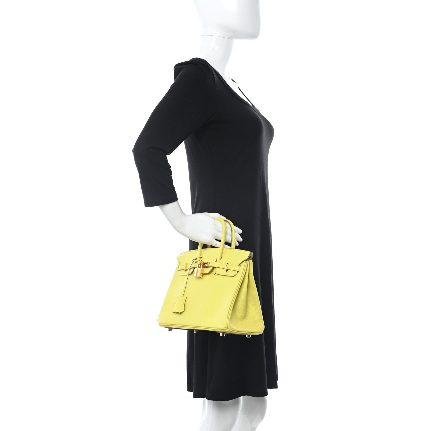 Hermes Epsom Birkin 25 Lime 2 of 11