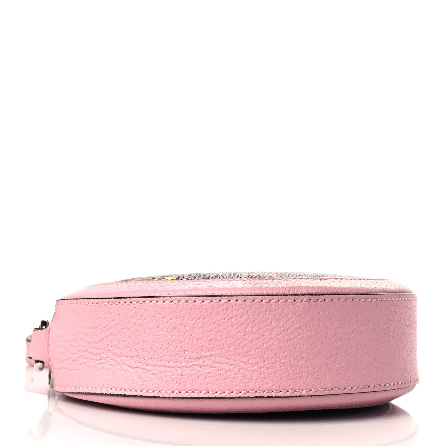 Gucci GG Supreme Monogram Psychedelic Round Shoulder Bag Black Multicolor Sugar Pink 4 of 7