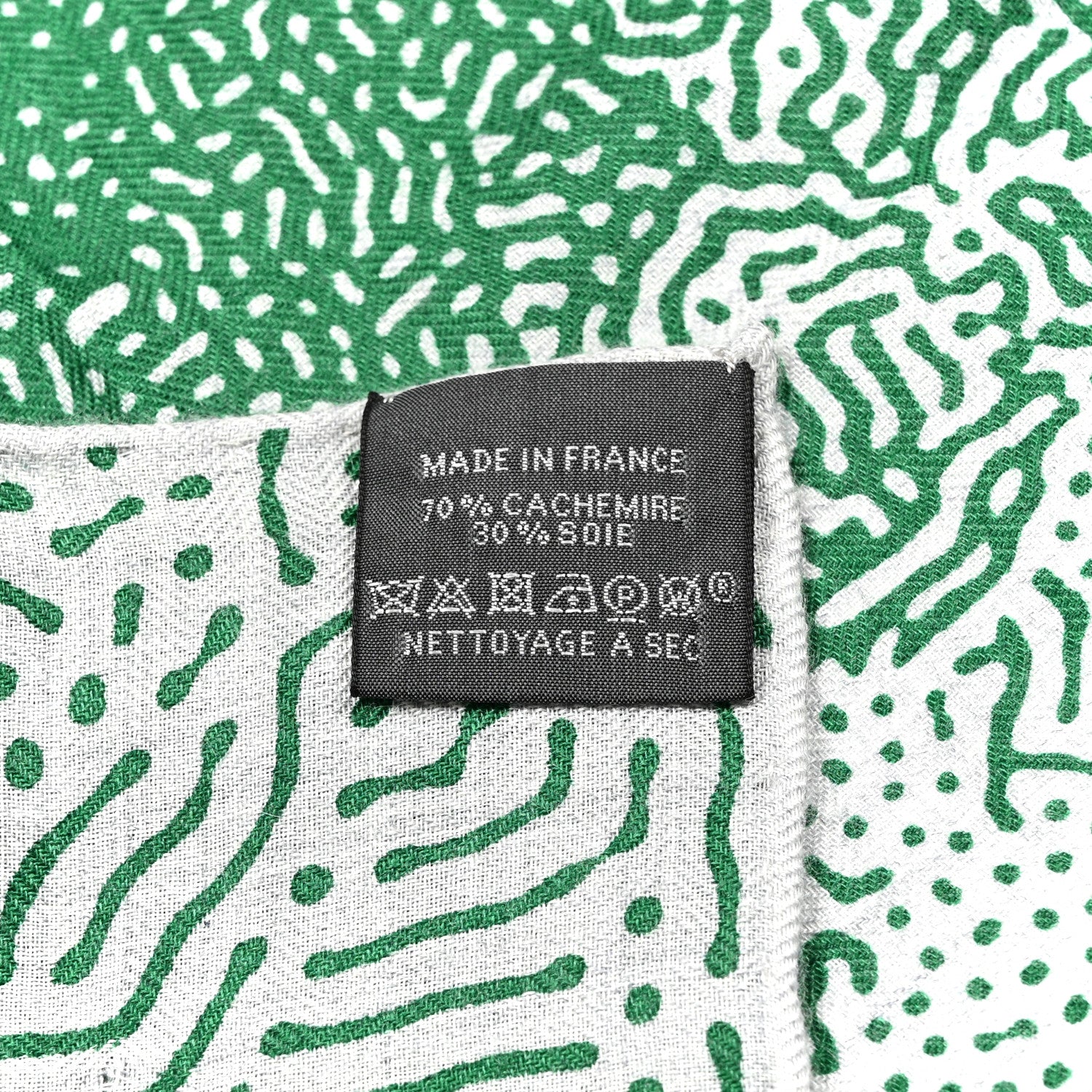 Hermes Silk Cashmere Clair De Lune Shawl 140 Green 3 of 5