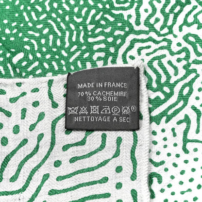 Hermes Silk Cashmere Clair De Lune Shawl 140 Green 3 of 5