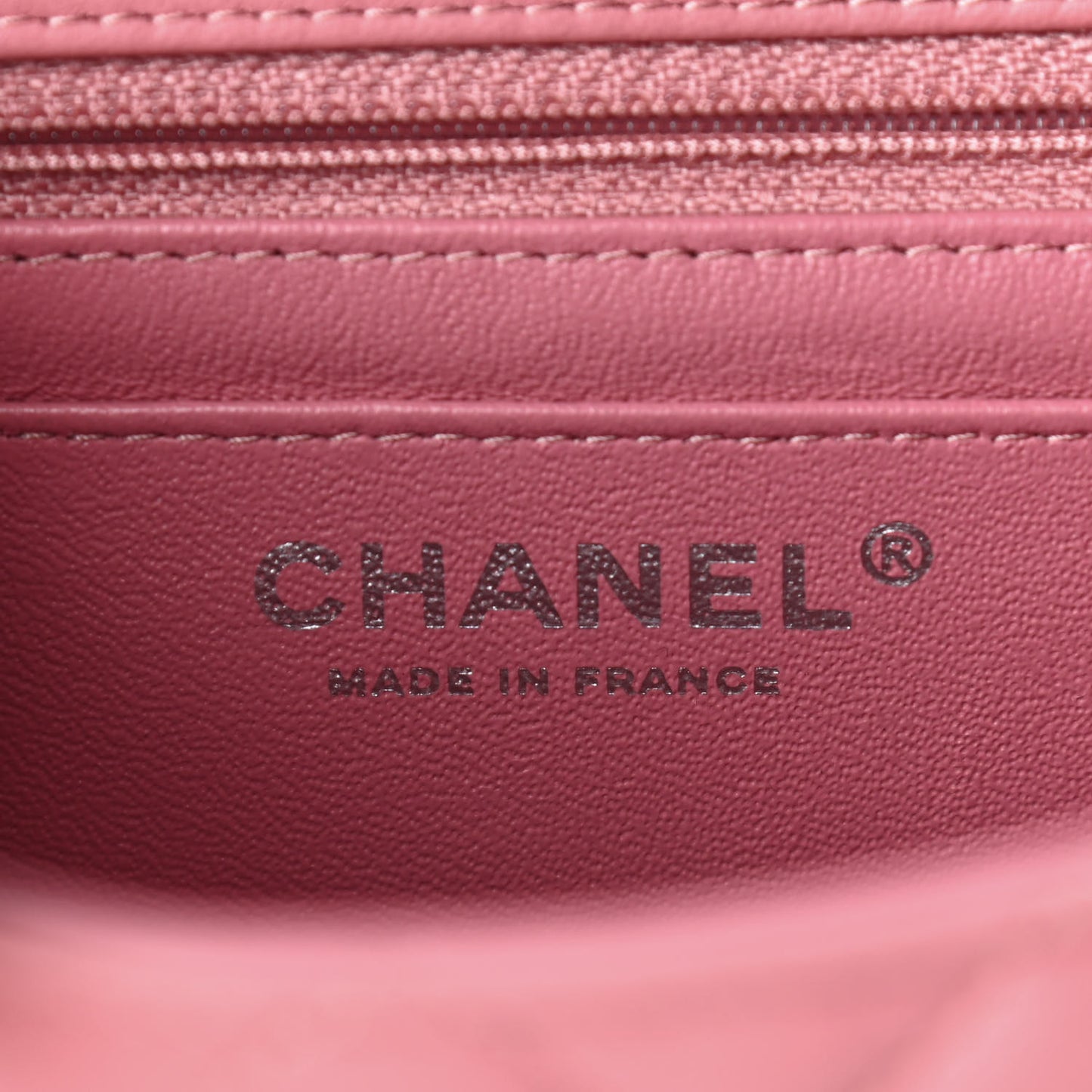 Lambskin Quilted Mini Rectangular Flap Pink