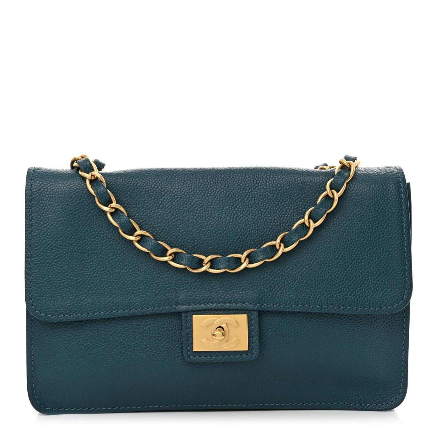 Chanel Caviar Medium Flap Blue 1 of 10