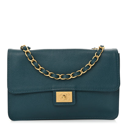 Chanel Caviar Medium Flap Blue 1 of 10