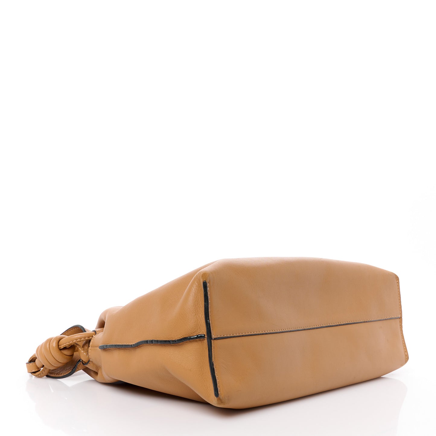 Calfskin Mini Flamenco Knot Clutch Oak
