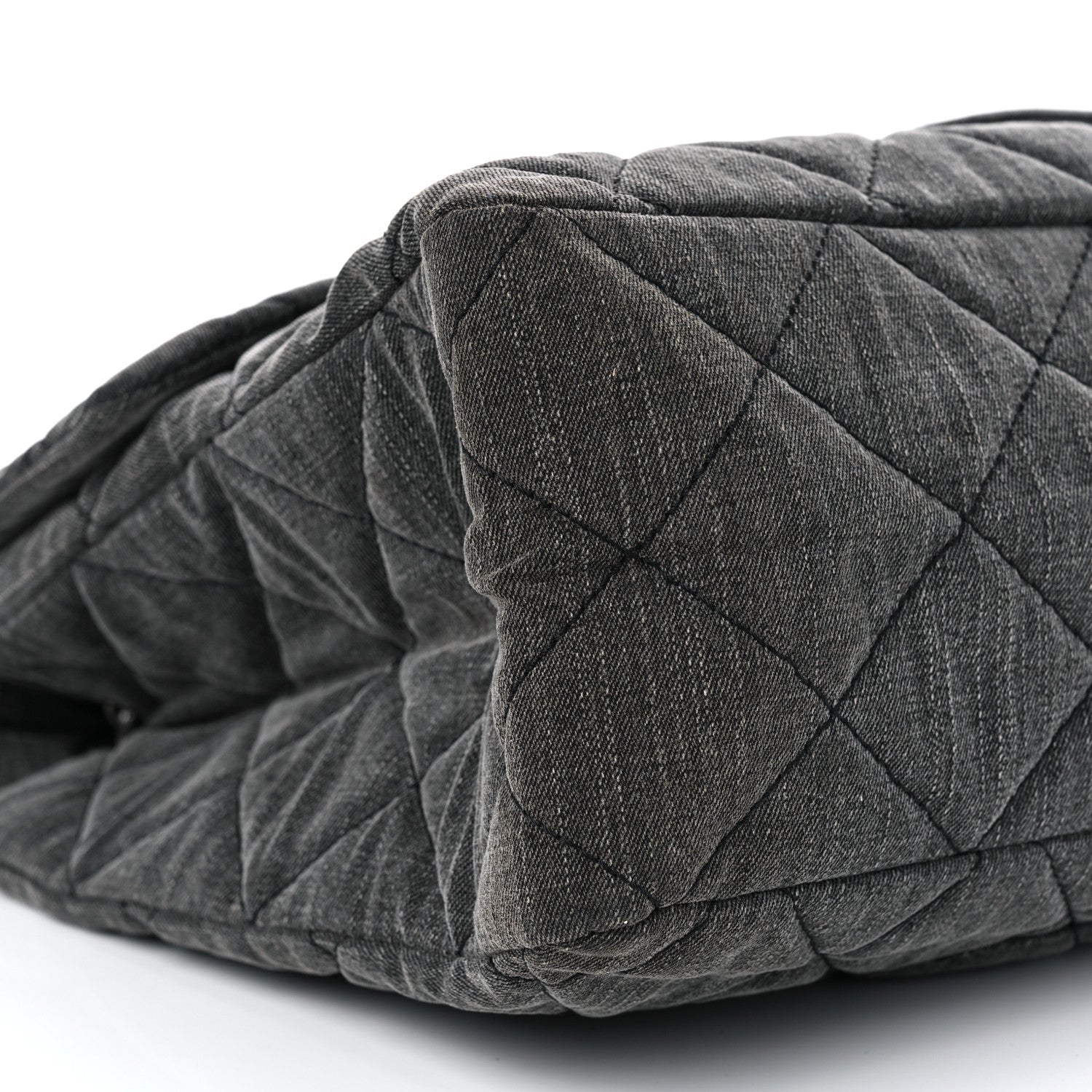 Chanel Denim Quilted XXL Reissue Flap Grey 9 of 10
