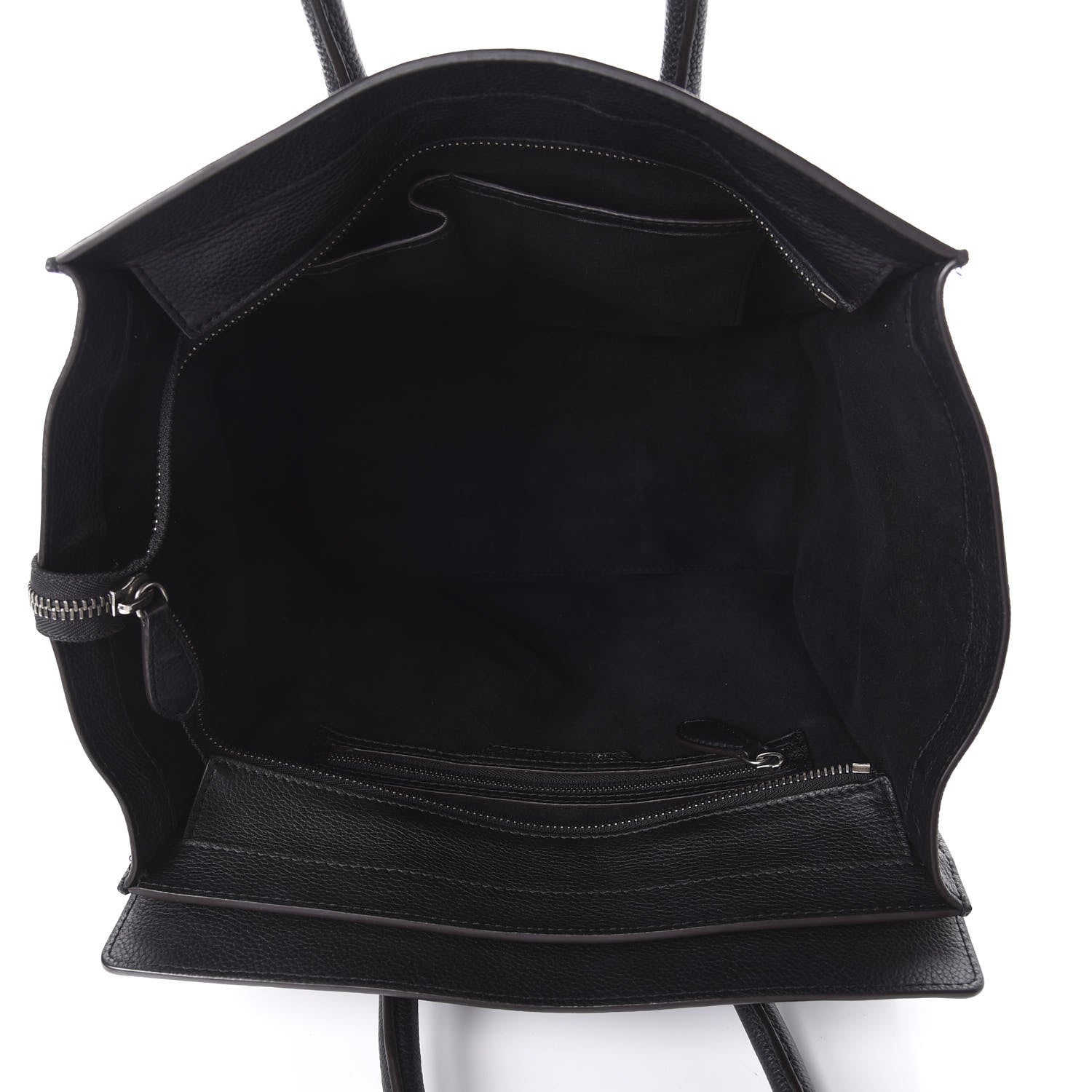Celine Drummed Calfskin Mini Luggage Black 5 of 9