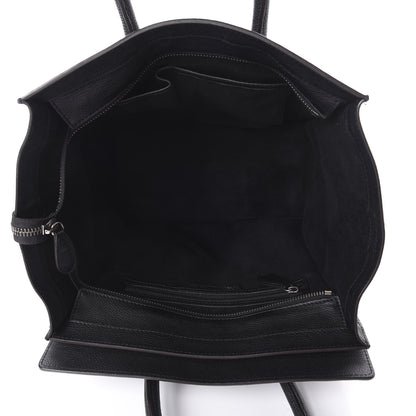 Celine Drummed Calfskin Mini Luggage Black 5 of 9