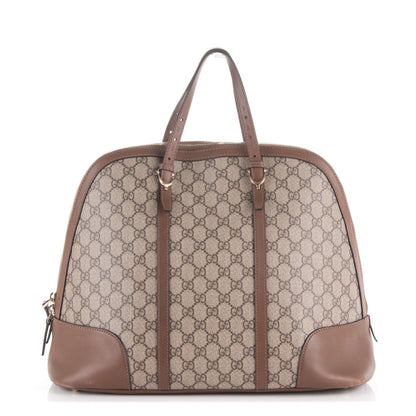Gucci GG Supreme Monogram Margaux Calfskin Large Nice Top Handle Dome Bag Beige Ebony Acero 1 of 8