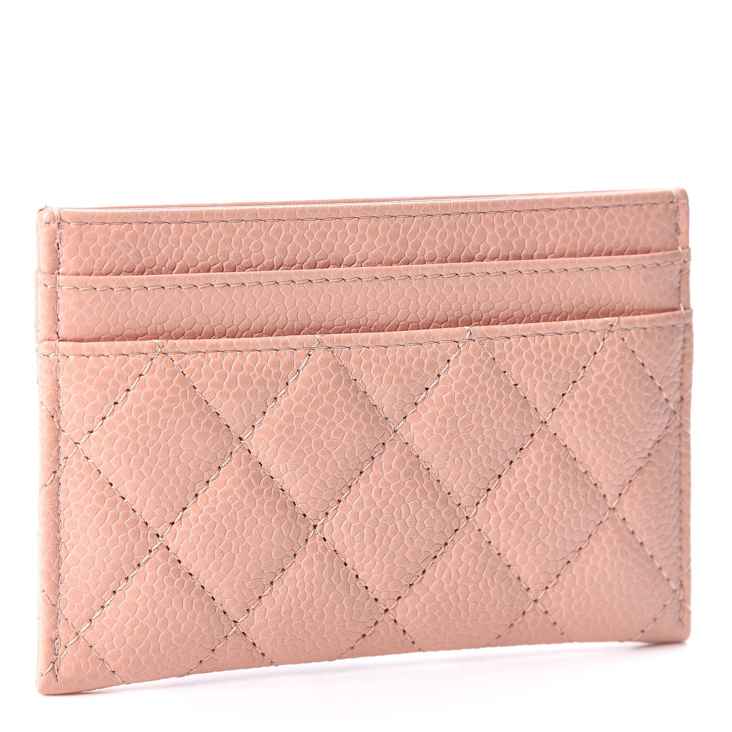 Caviar Quilted Boy Card Holder Light Pink