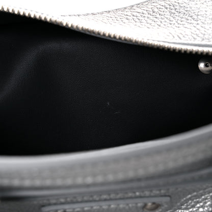 Balenciaga Metallic Grained Calfskin Neo Classic Silver Hardware Mini City Silver 10 of 10