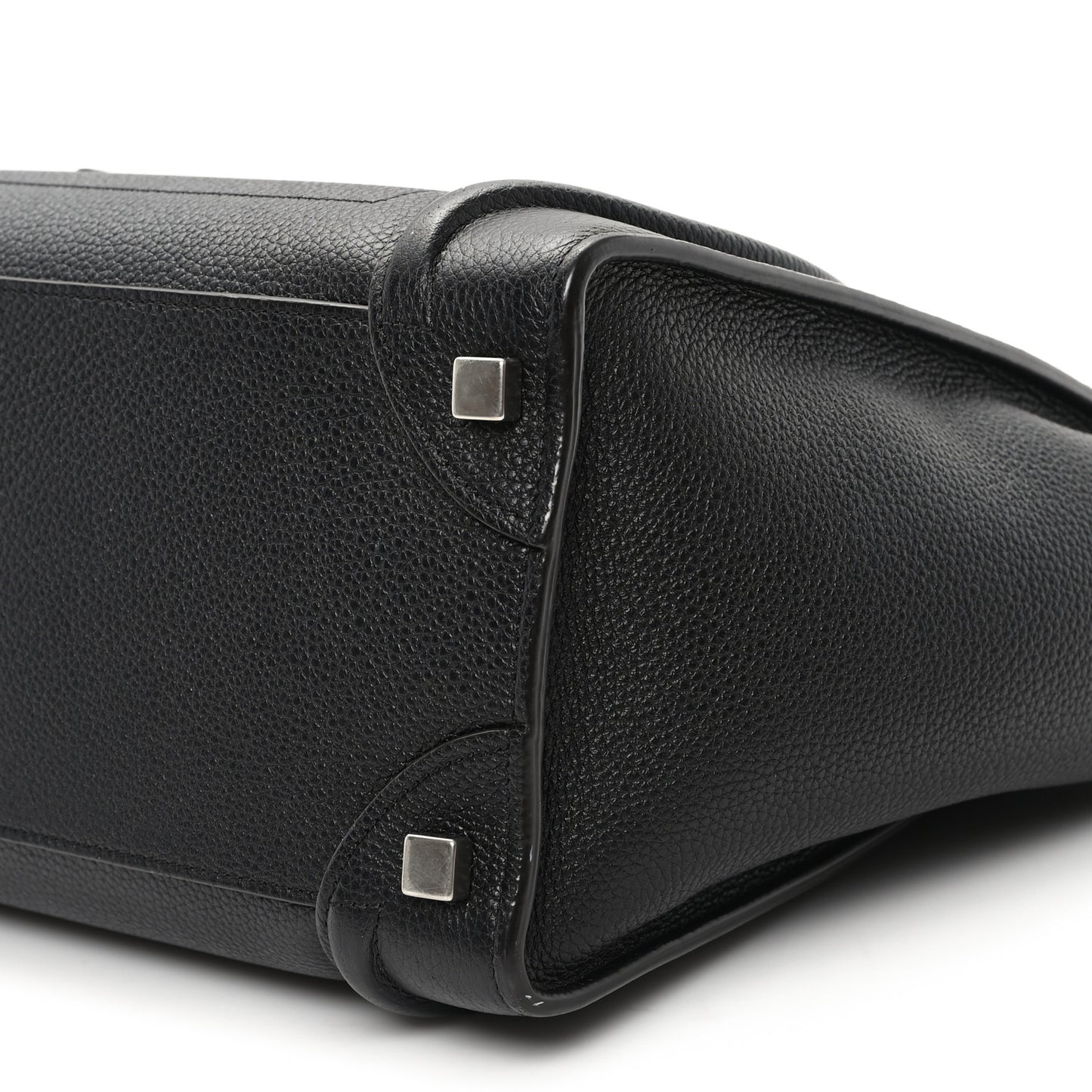 Drummed Calfskin Micro Luggage Black