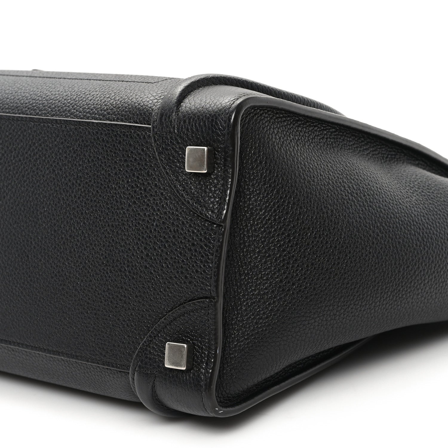 Celine Drummed Calfskin Micro Luggage Black 9 of 11