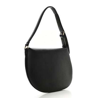 Fendi Vitello Grace Suede Small Croissant Hobo Black 2 of 10