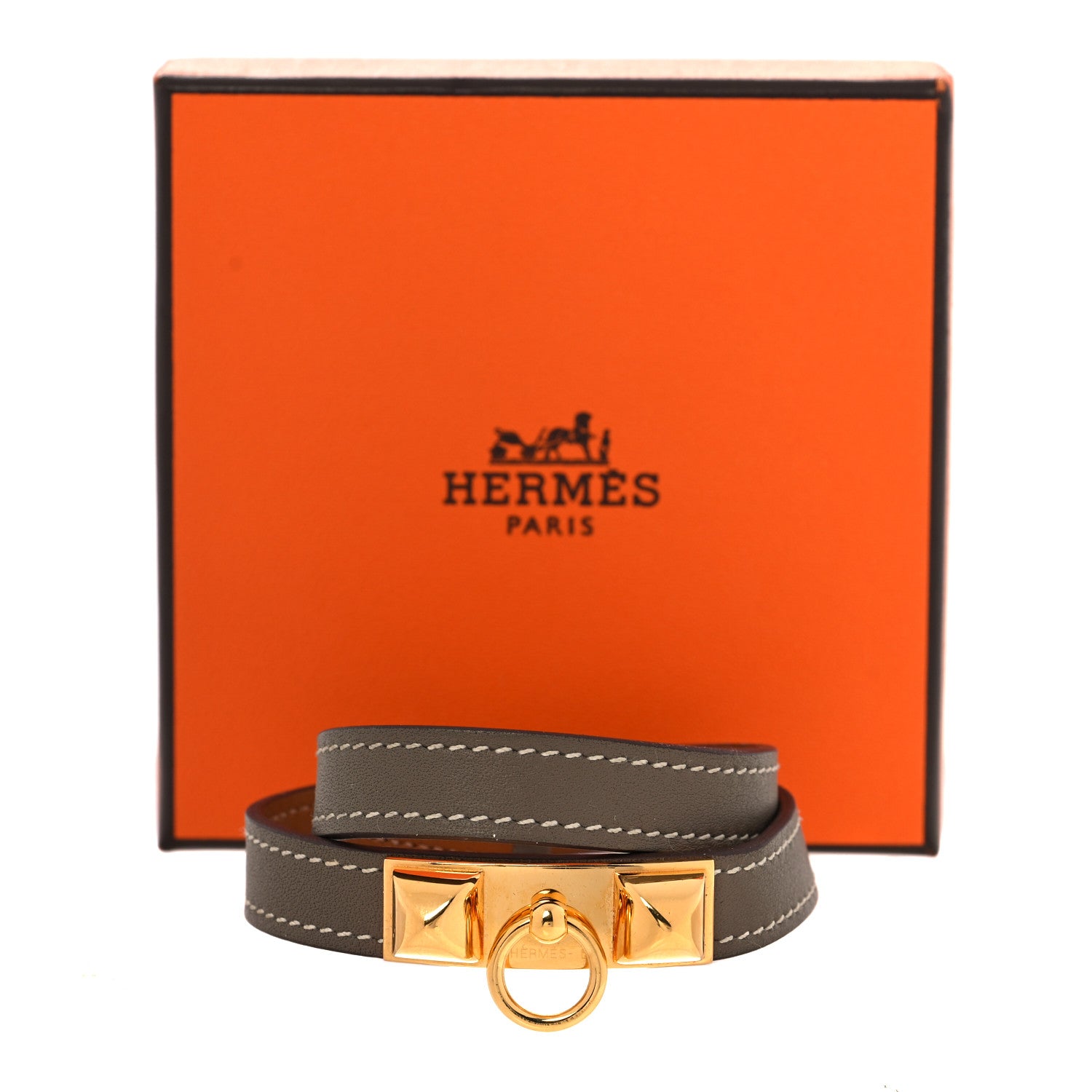 Hermes Swift Rivale Double Tour Bracelet T2 Etoupe 8 of 8