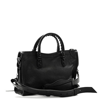 Balenciaga Chevre Black Metallic Edge Hardware S City Black 3 of 10