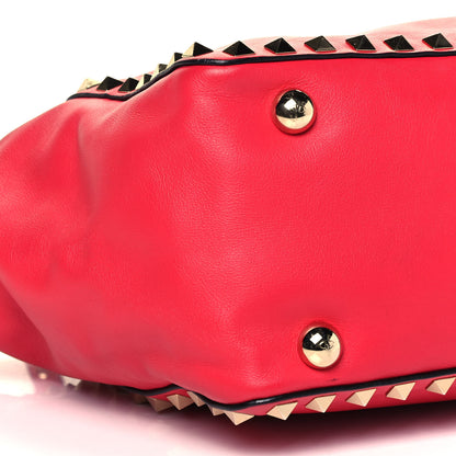 Valentino Garavani Vitello Small Rockstud Tote Fragola 9 of 10