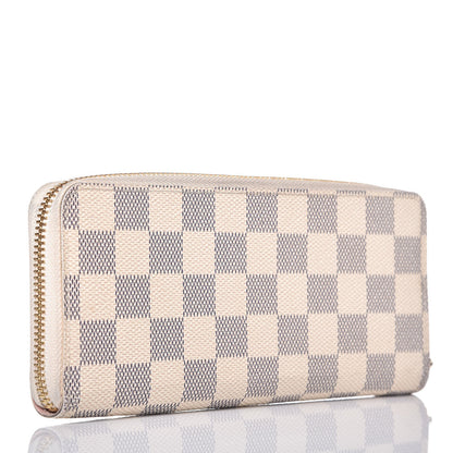Louis Vuitton Damier Azur Clemence Wallet Rose Ballerine 3 of 9