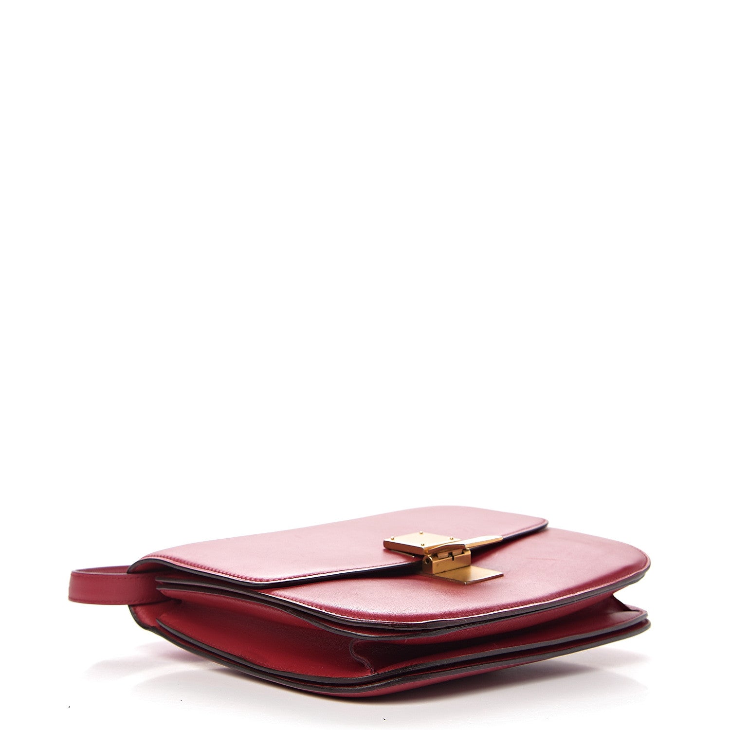 Celine Box Calfskin Medium Classic Box Flap Bag Red 3 of 18