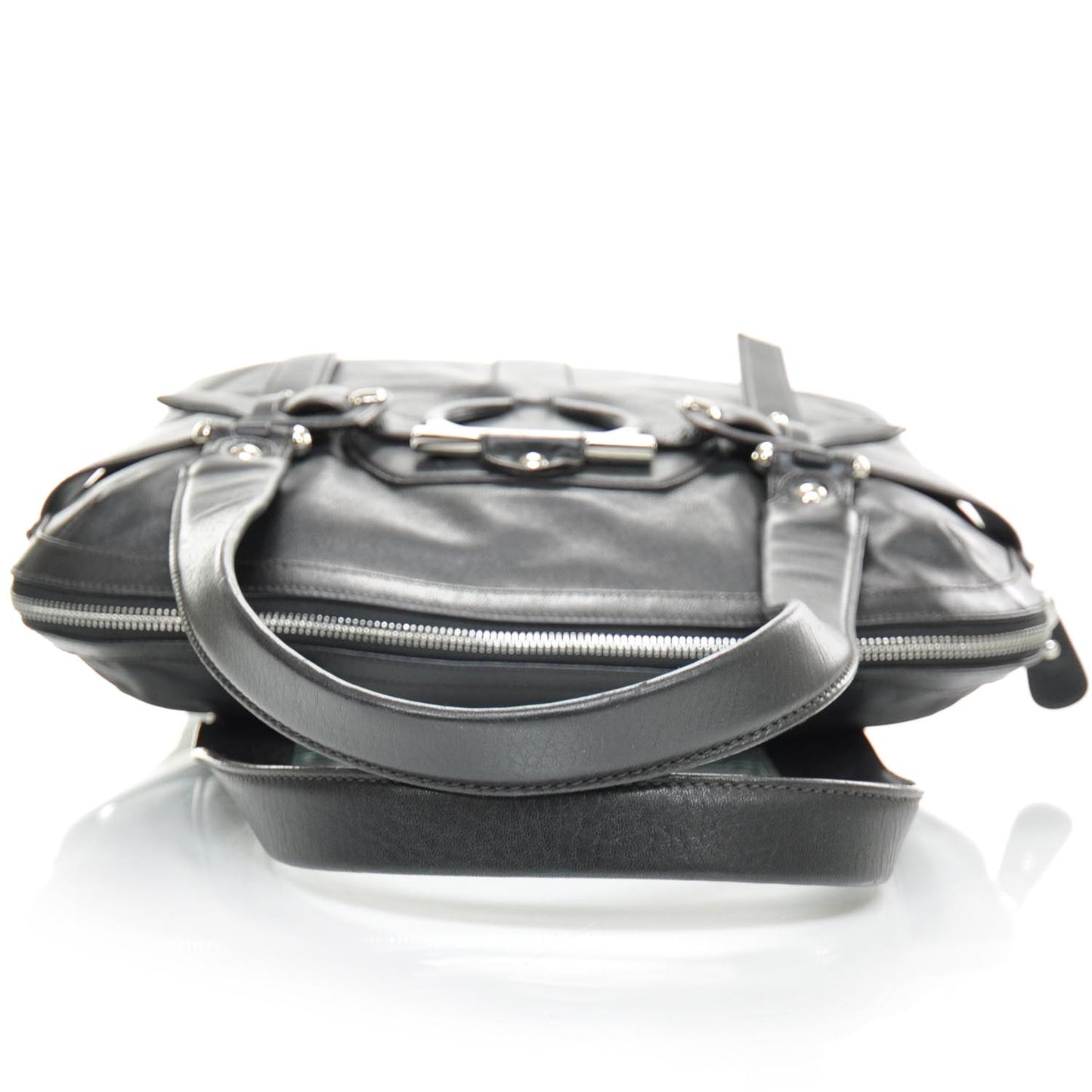 SALVATOREFERRAGAMOLeatherGancioToteBlack