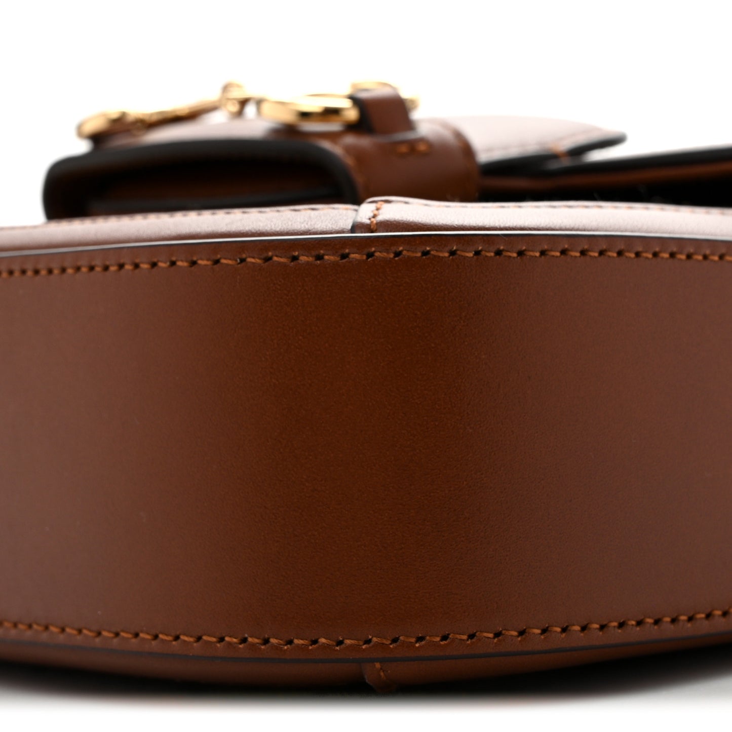 New Canvas Charisma Calfskin Crystal GG Monogram Mini Horsebit 1955 Shoulder Bag Camel Ebony