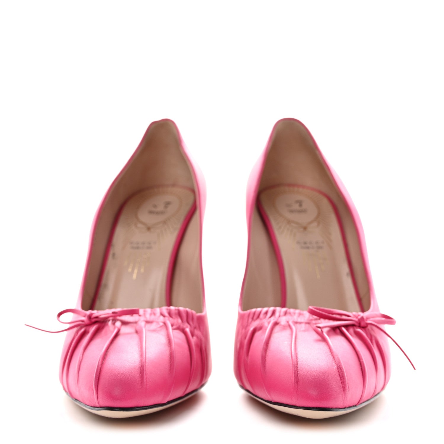 Gucci Nappa Bow High Heel Pumps 41 Bright Fuxia 2 of 10