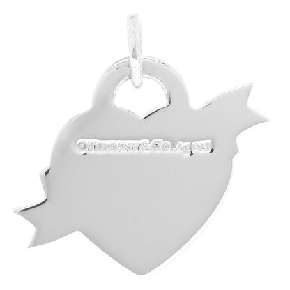 Tiffany Sterling Silver Enamel Return To Tiffany Heart Ribbon Charm Blue 3 of 3