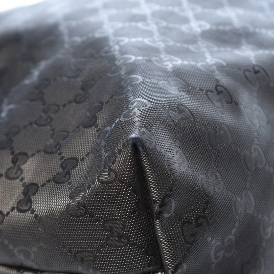 Imprime Monogram Medium Zippered Shopping Tote Pewter