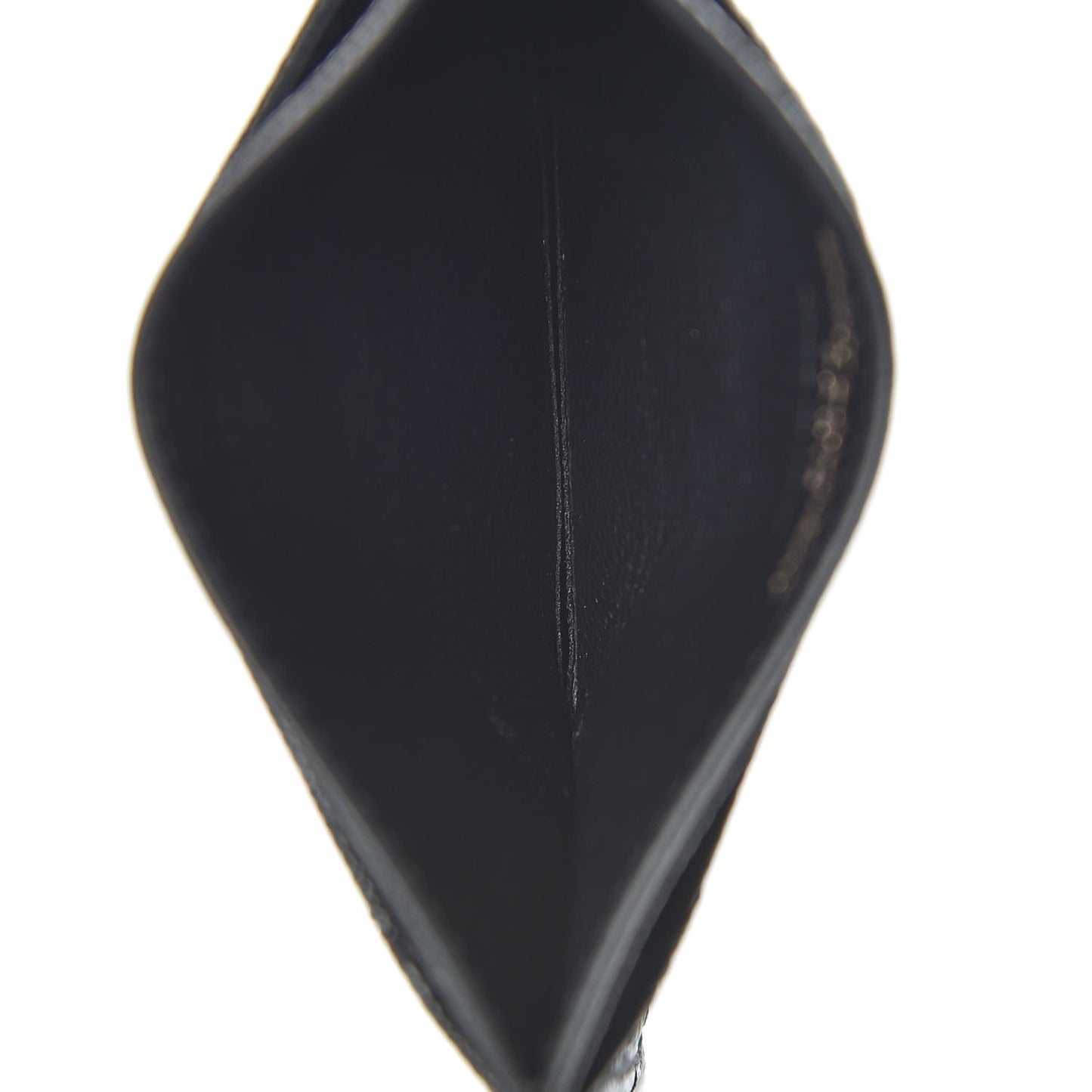 Grain De Poudre Matelasse Chevron Monogram Credit Card Case Black