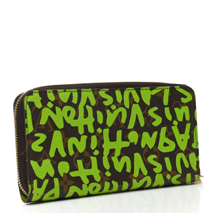 Louis Vuitton Monogram Graffiti Zippy Wallet Green 3 of 8