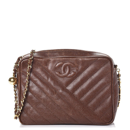 Chanel Caviar Camera Case Brown 1 of 17