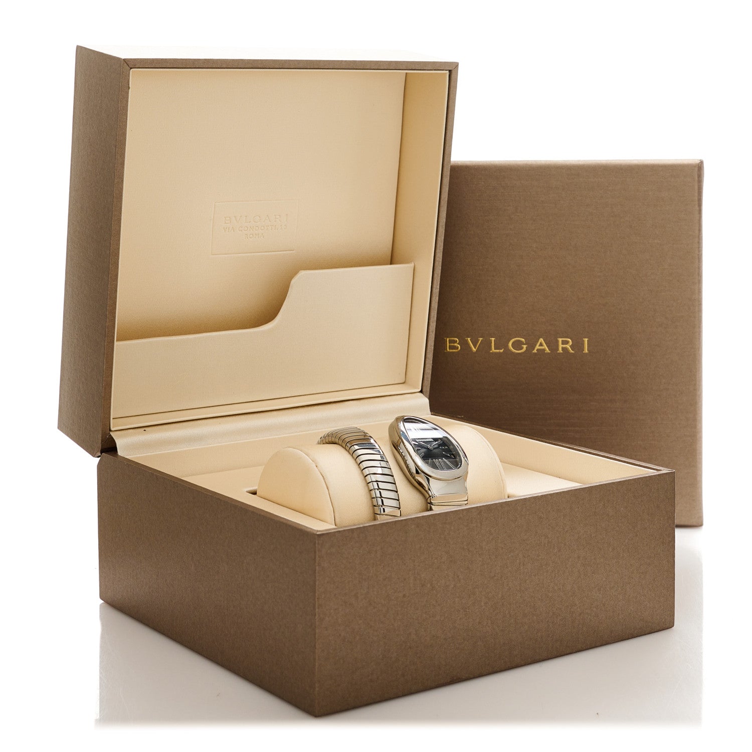 Bulgari Stainless Steel 35mm Serpenti Tubogas Quartz Watch Black 5 of 5