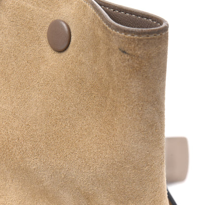 Celine Drummed Calfskin Suede Small Trapeze Dune 19 of 20
