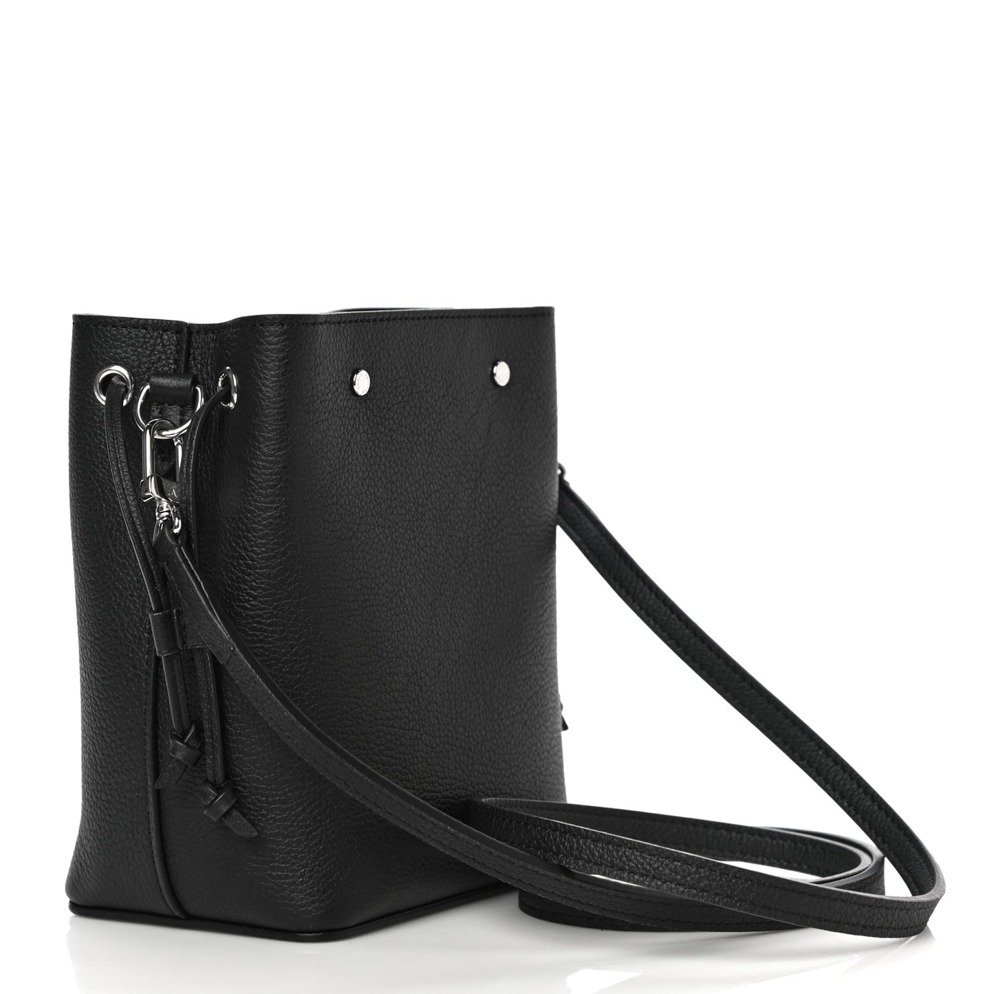 Calfskin Nano Lockme Bucket Black