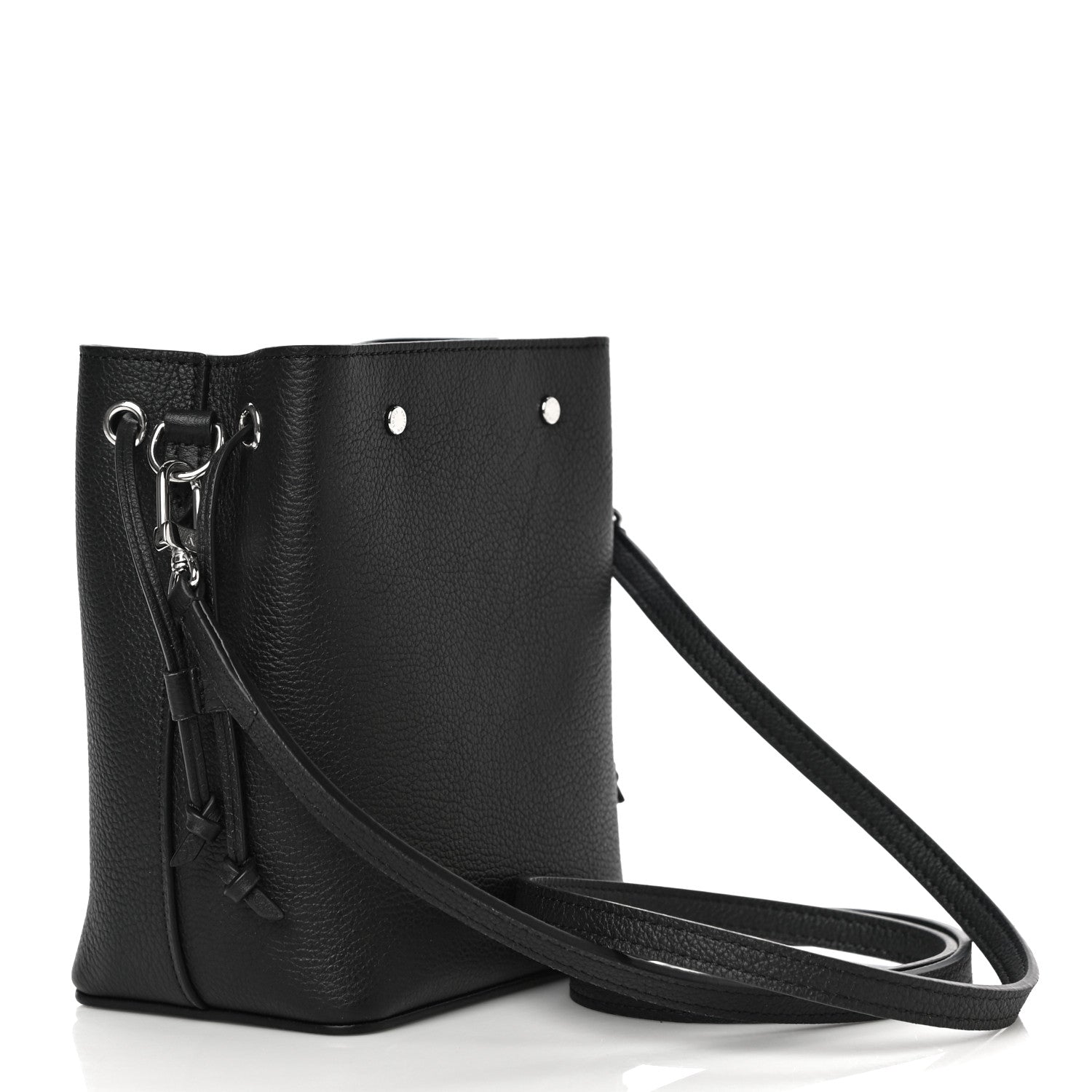Louis Vuitton Calfskin Nano Lockme Bucket Black 2 of 8