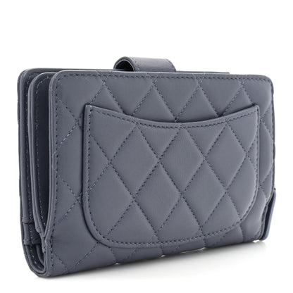 Chanel Lambskin Quilted Zipped Pocket Wallet Lavander 3 of 17