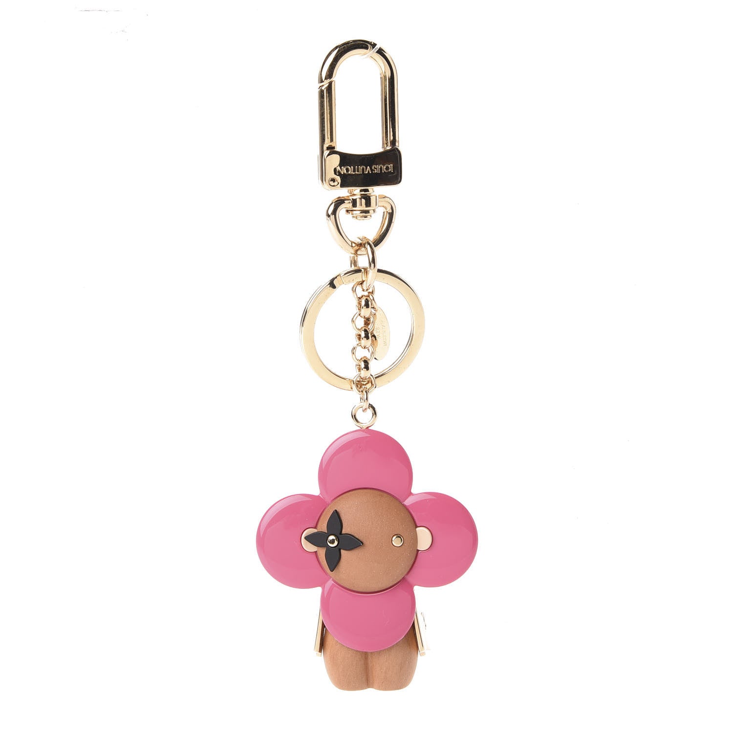 Louis Vuitton Resin Wood Vivienne Bag Charm Pink 1 of 4
