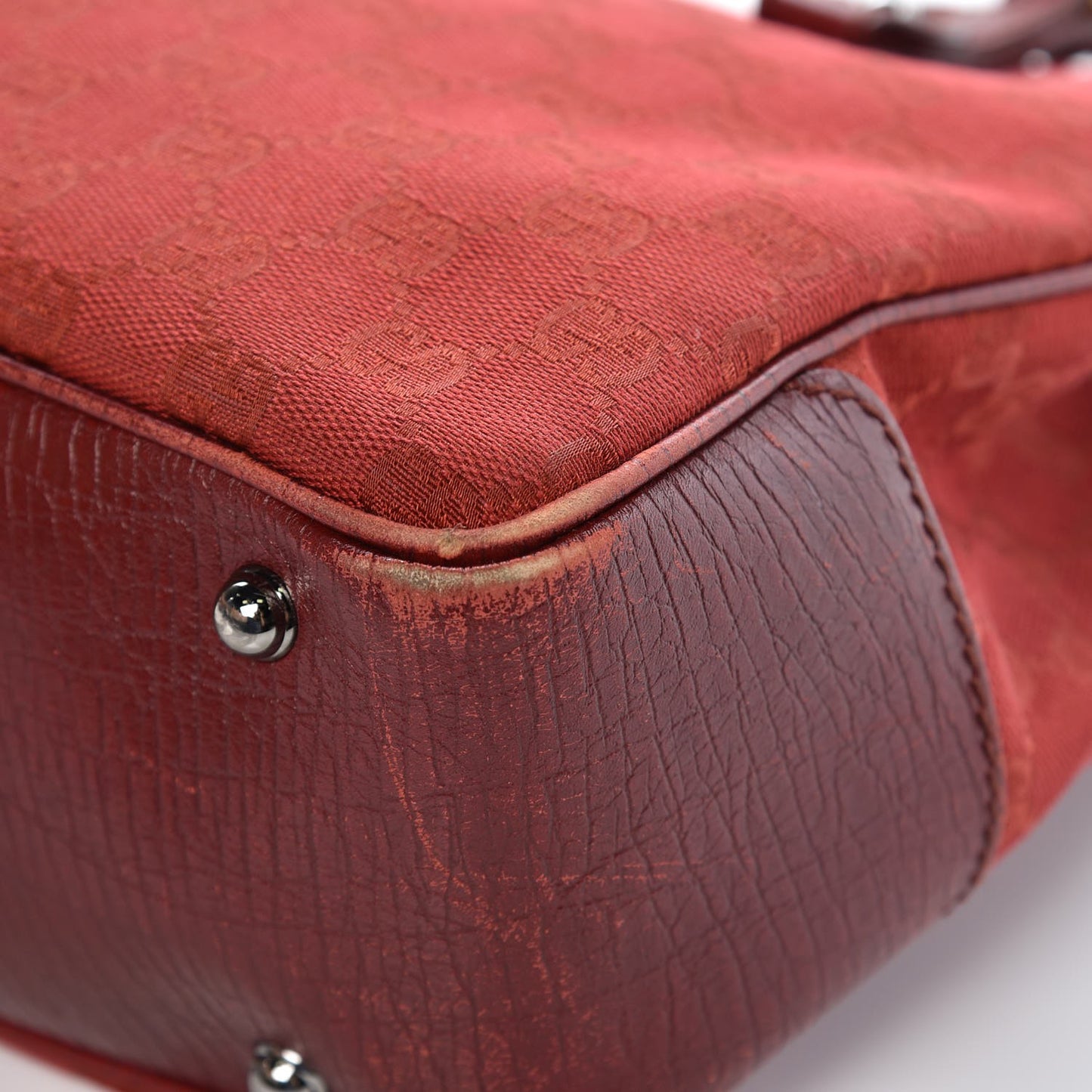 Monogram Small Bamboo Tote Red