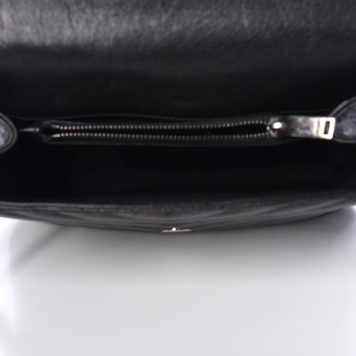 Saint Laurent Sheepskin Matelasse Chevron Monogram Medium College Bag Black 5 of 12