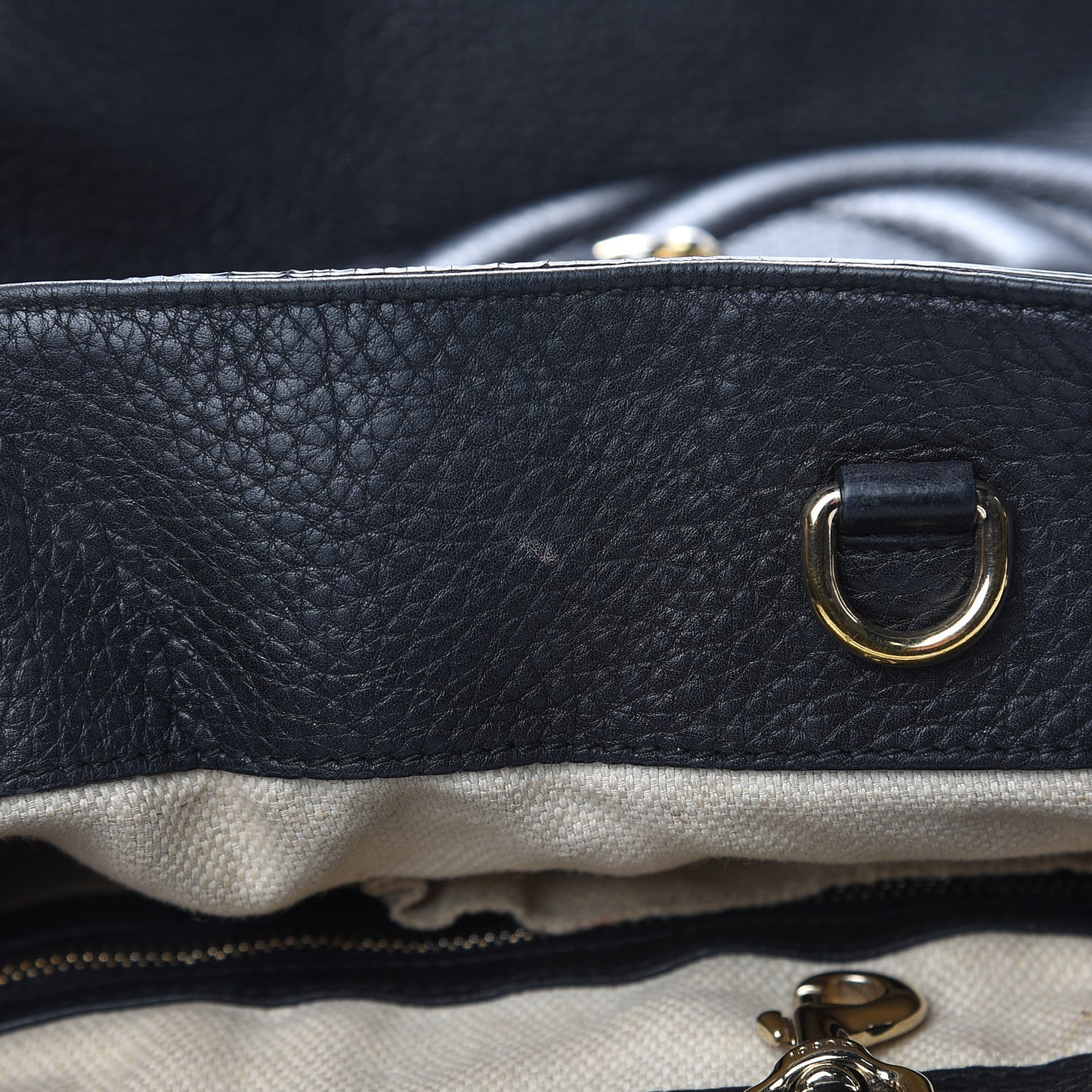 Pebbled Calfskin Medium Soho Chain Shoulder Bag Black