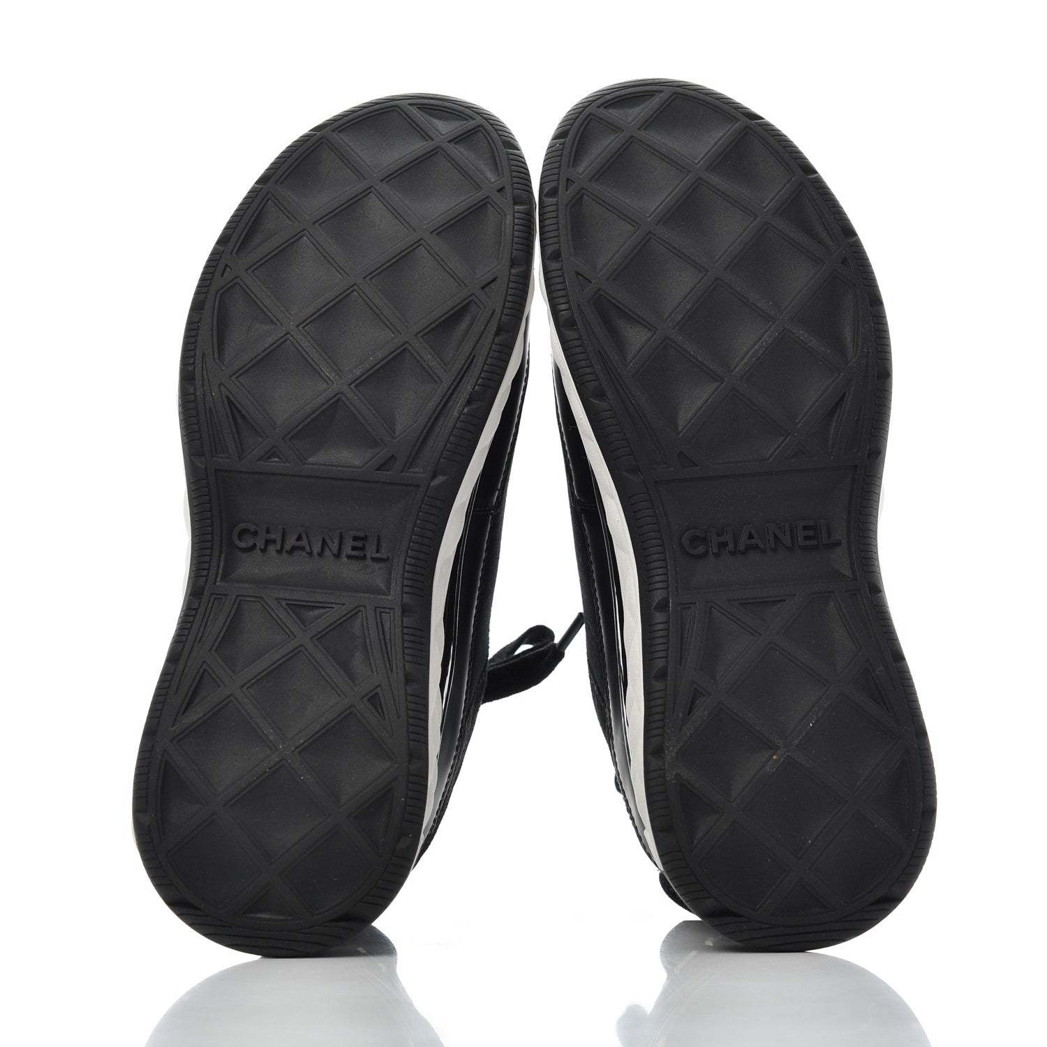 Chanel Velvet Calfskin Mixed Fibers CC Sneakers 37 Black 5 of 13