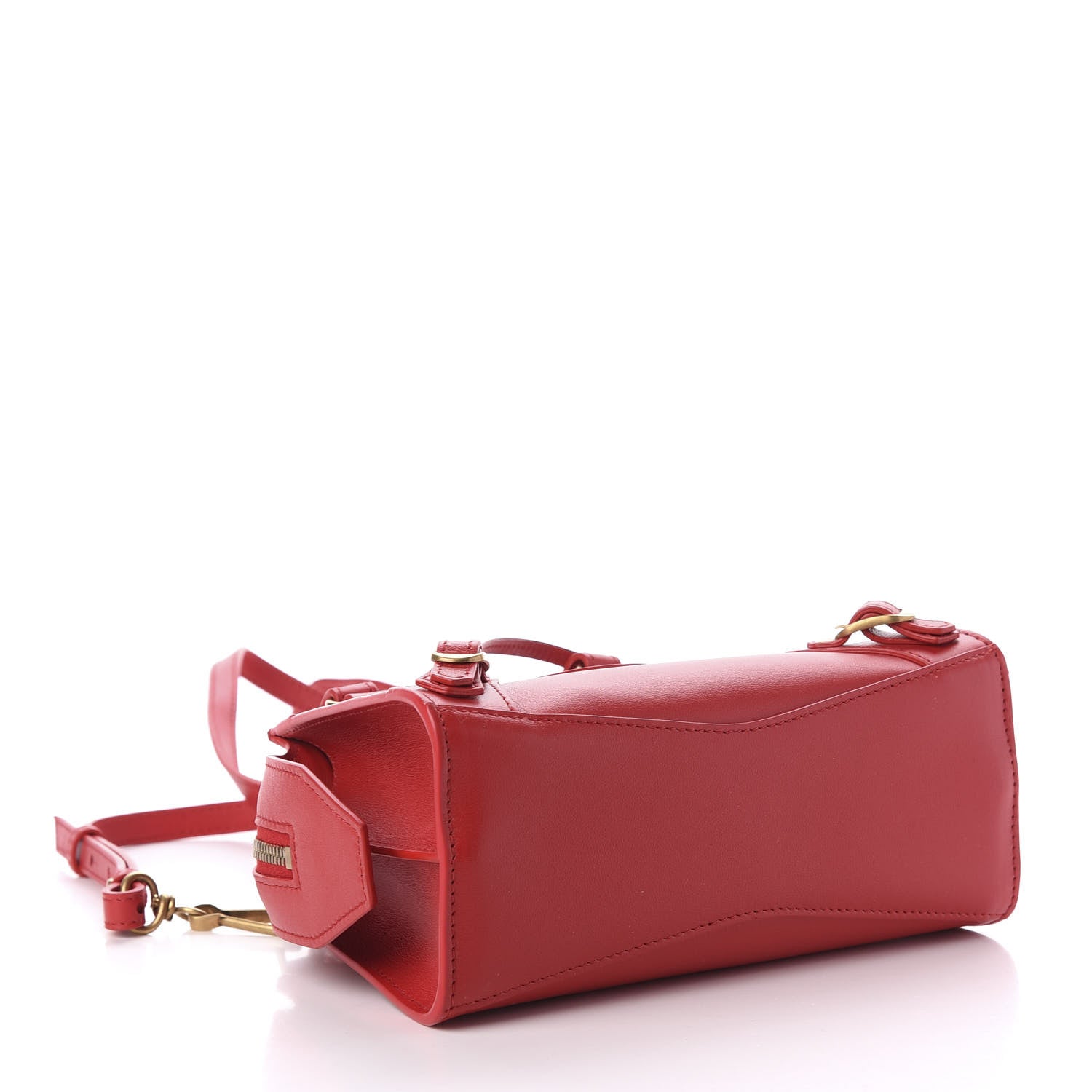 Balenciaga Smooth Calfskin Neo Classic Brass Hardware Mini City Red 4 of 9