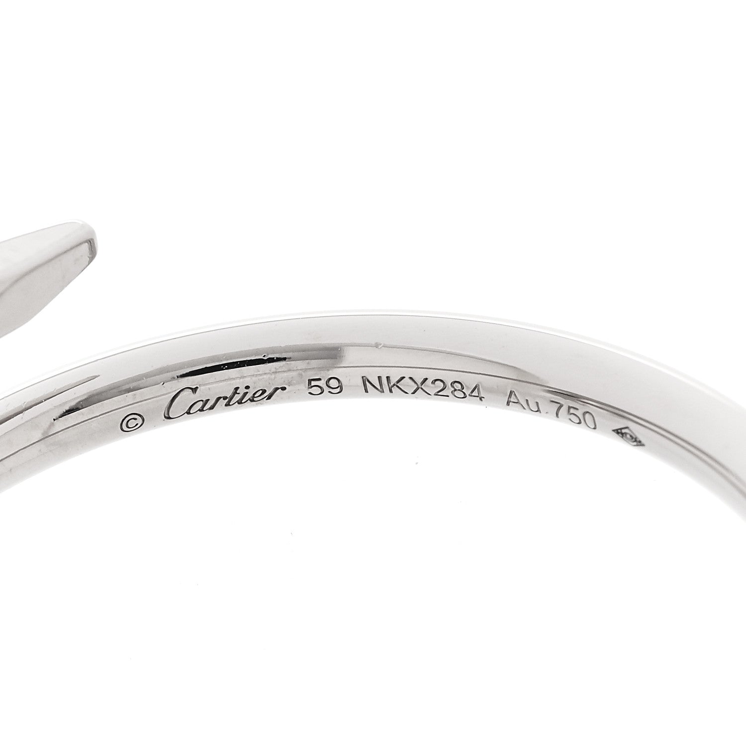 Cartier 18K White Gold Small Juste Un Clou Ring 59 8.75 4 of 6