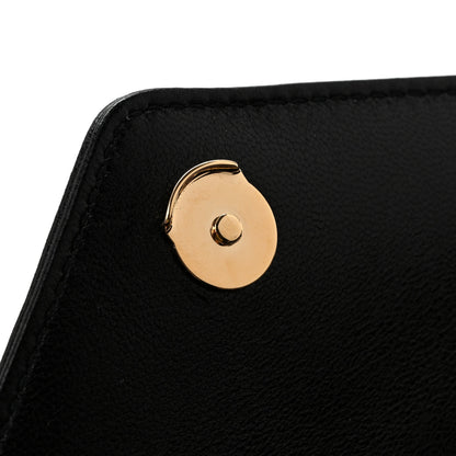 Saint Laurent Lambskin Chevron Quilted Mini Loulou Black 12 of 13