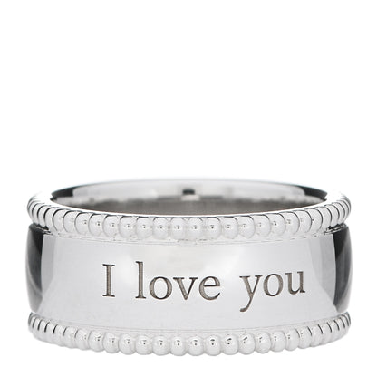Tiffany Sterling Silver Milgrain I Love You Band Ring 48 4.5 1 of 6