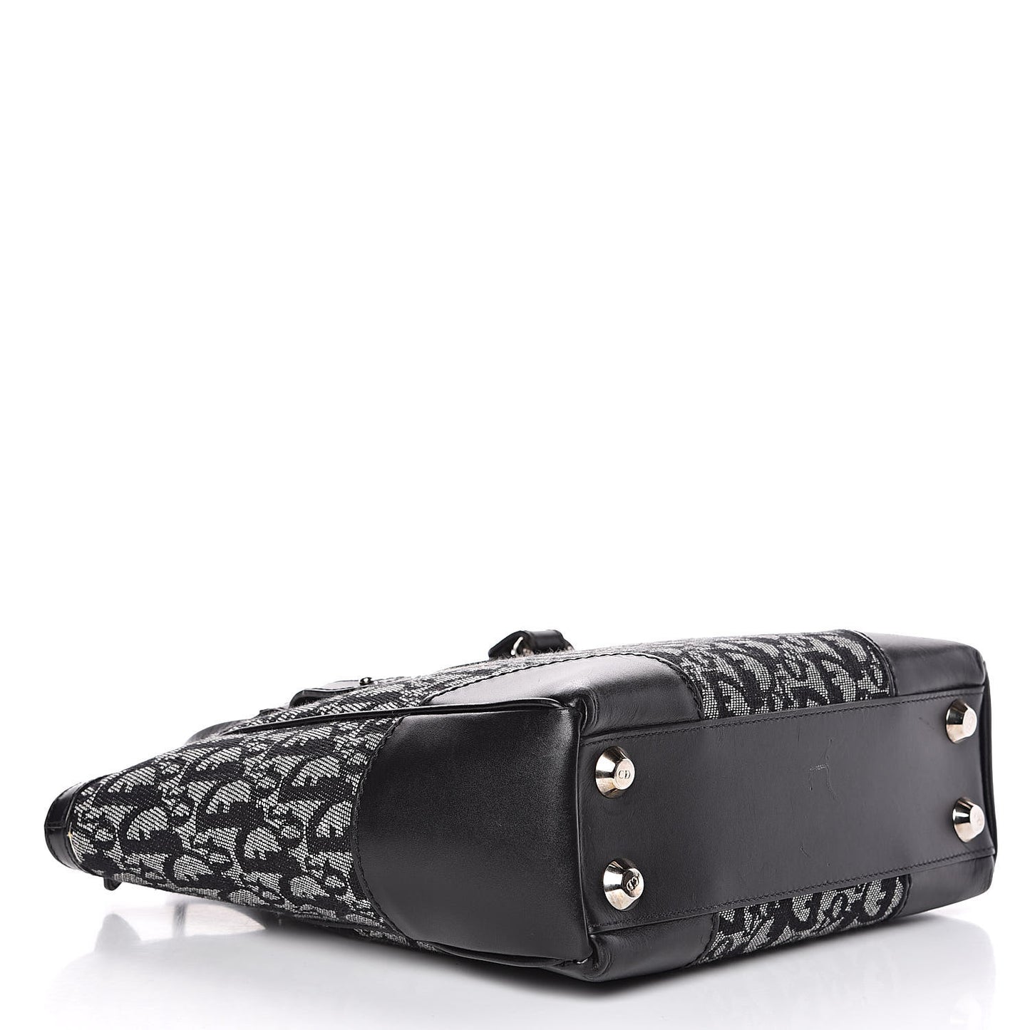Denim Calfskin Monogram Tote Black