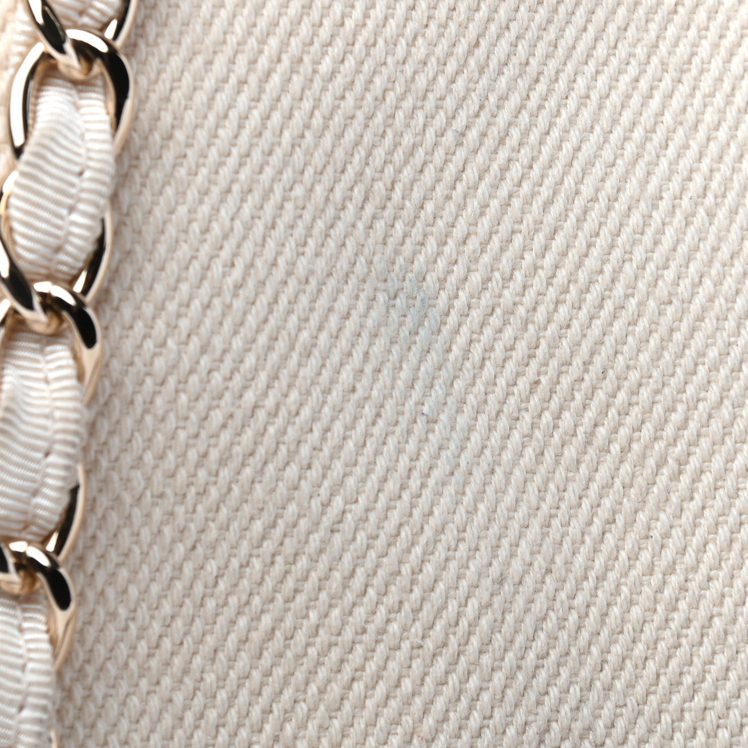 Chanel Canvas Pearl Medium Deauville Tote Ecru Beige 12 of 12