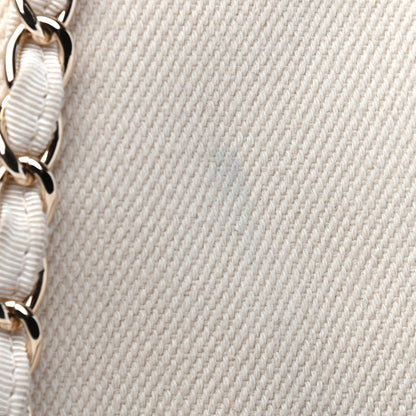 Chanel Canvas Pearl Medium Deauville Tote Ecru Beige 12 of 12