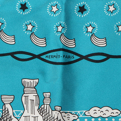 Hermes Silk Les Canyons Etoiles Bandana Scarf 55 4 of 6