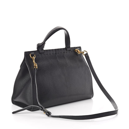 Gucci Calfskin Small GG Marmont Top Handle Bag Black 3 of 11