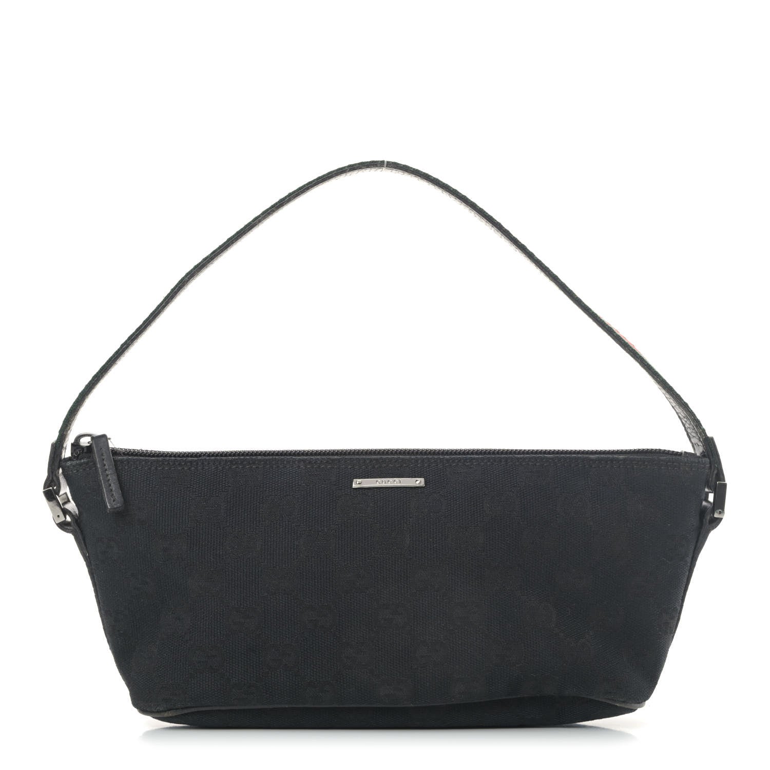 Gucci Monogram Web Boat Pochette Black 1 of 6